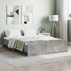 VidaXL Bed Frames Headboard and Footboard Concrete Grey 140x190 Cm 3203785