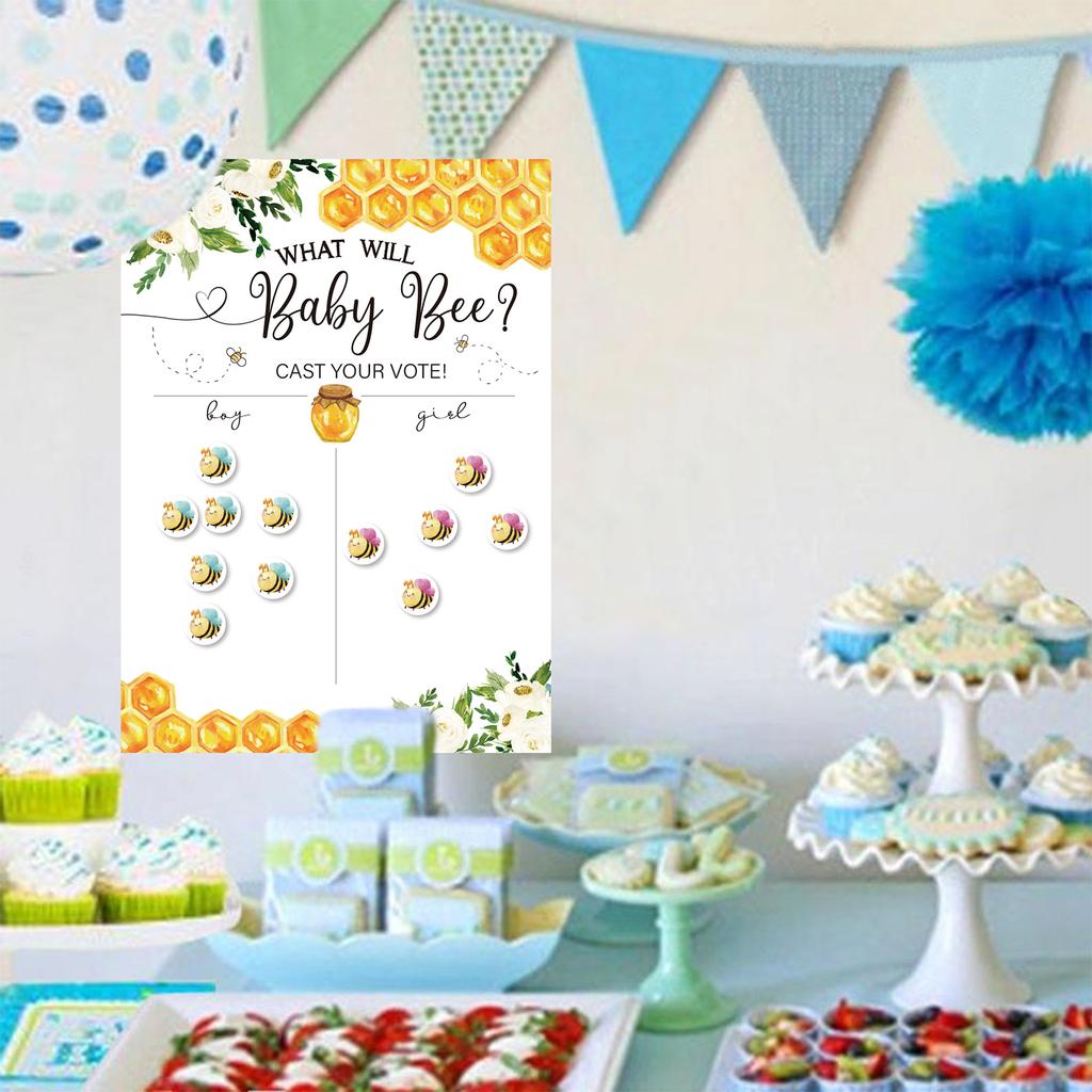 Украшения для вечеринки по объявлению пола, плакат для голосования и наклейки для детского праздника, наборы для предсказания пола: мальчик или девочка