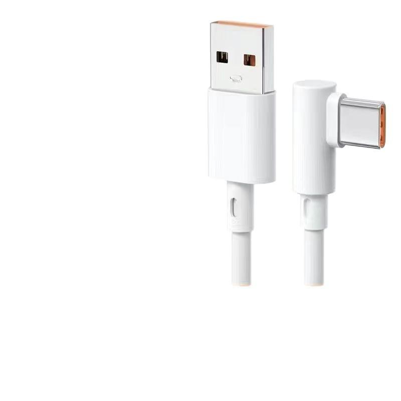 Кабель USB-C 66 Вт с угловым разъемом, Super Flash Charge, 6A, быстрая зарядка для мобильных и игровых устройств
