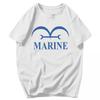 Men T Shirt One Piece Marines Flag Navy Anime Pops Y2K Graphic Tees Unisex Clothing T Shirts