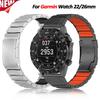 22 мм 26 мм Титановый ремешок для часов Garmin Fenix 8 7X 7Pro Роскошный резиновый ремешок для часов Garmin Enduro 3 2 Instinct 3 2X Tactix 7