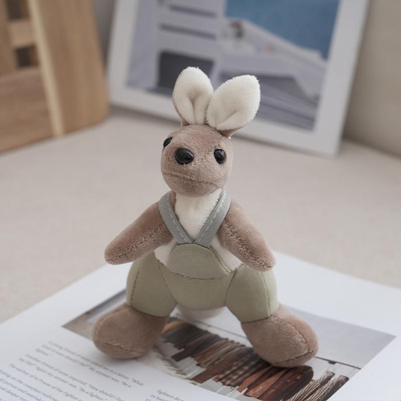 Adorable Plush Kangaroo Keychain Doll With Cute Design For Couples And Collectors