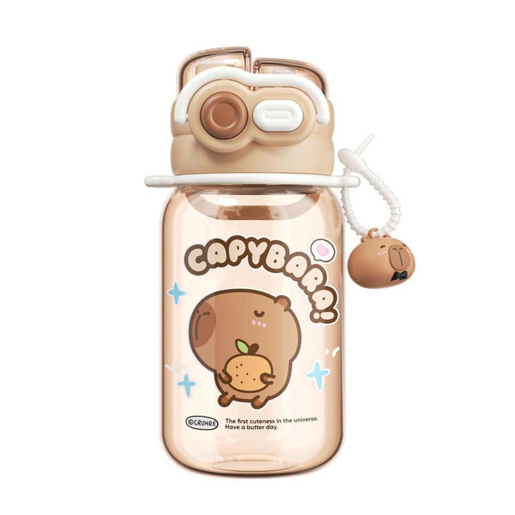 Очаровательная бутылка для воды в форме капибары, чашка для двойного питья для всех возрастов, идеально подходит для дома, офиса или активного отдыха