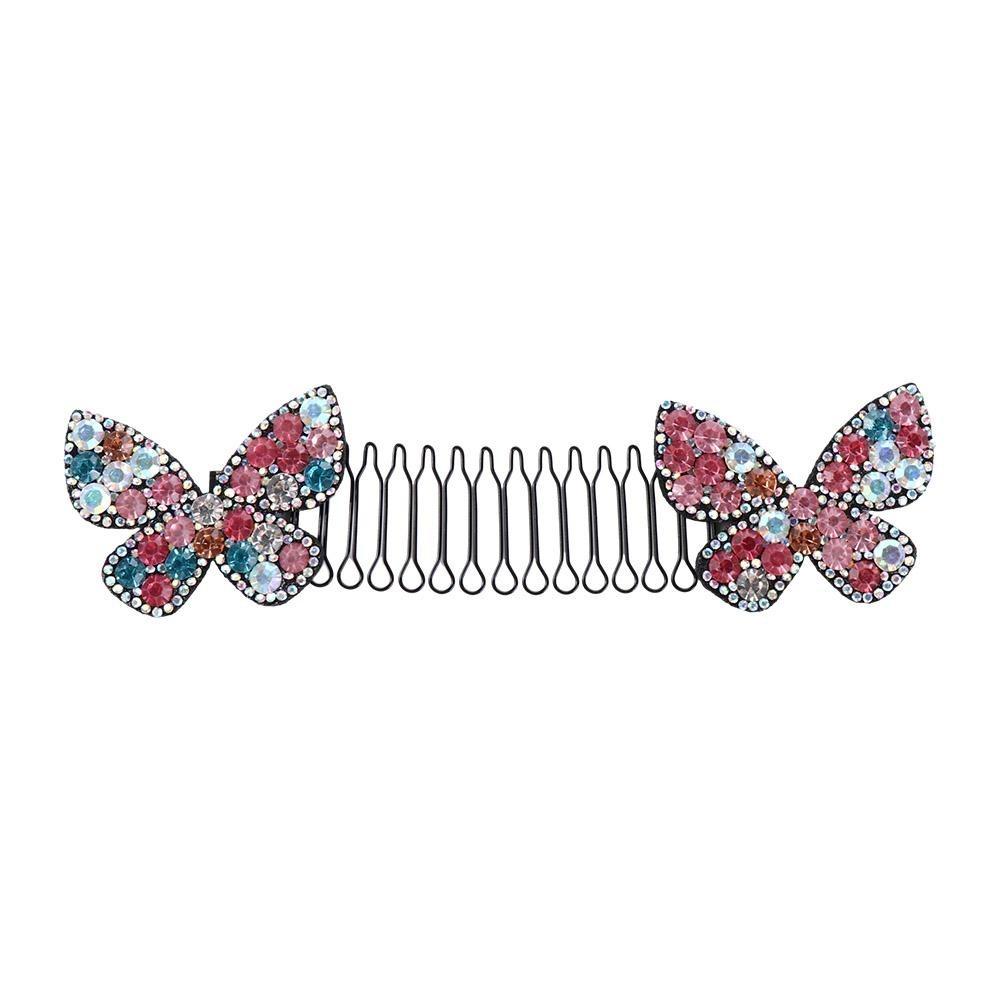 Rhinestone U Shape Hair Styling Comb Star Spring Hair Comb Fashion Fixed Combs Girls