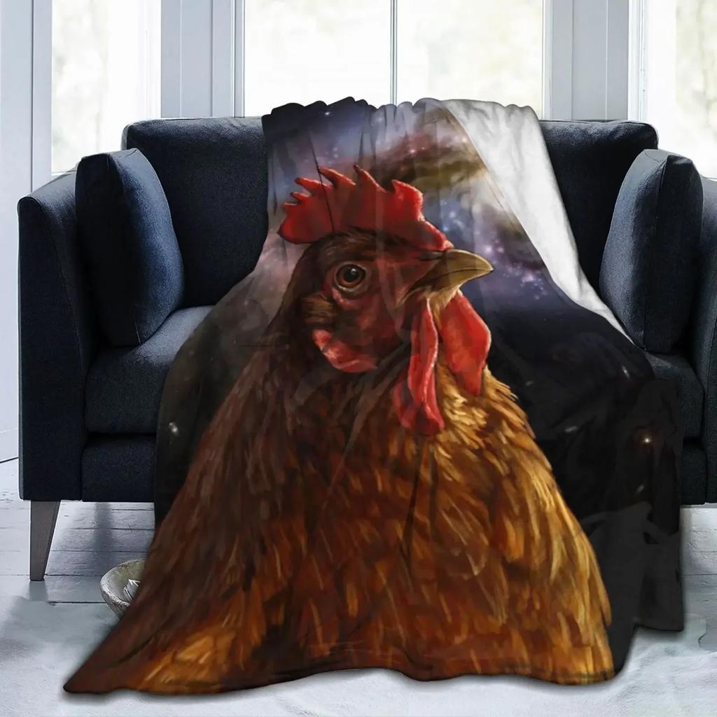 Galaxy Chicken Blanket Flannel Blanket Super Soft Warm Blanket for Living Room Bed Sofa Couch Decoration Lightweight King Twin