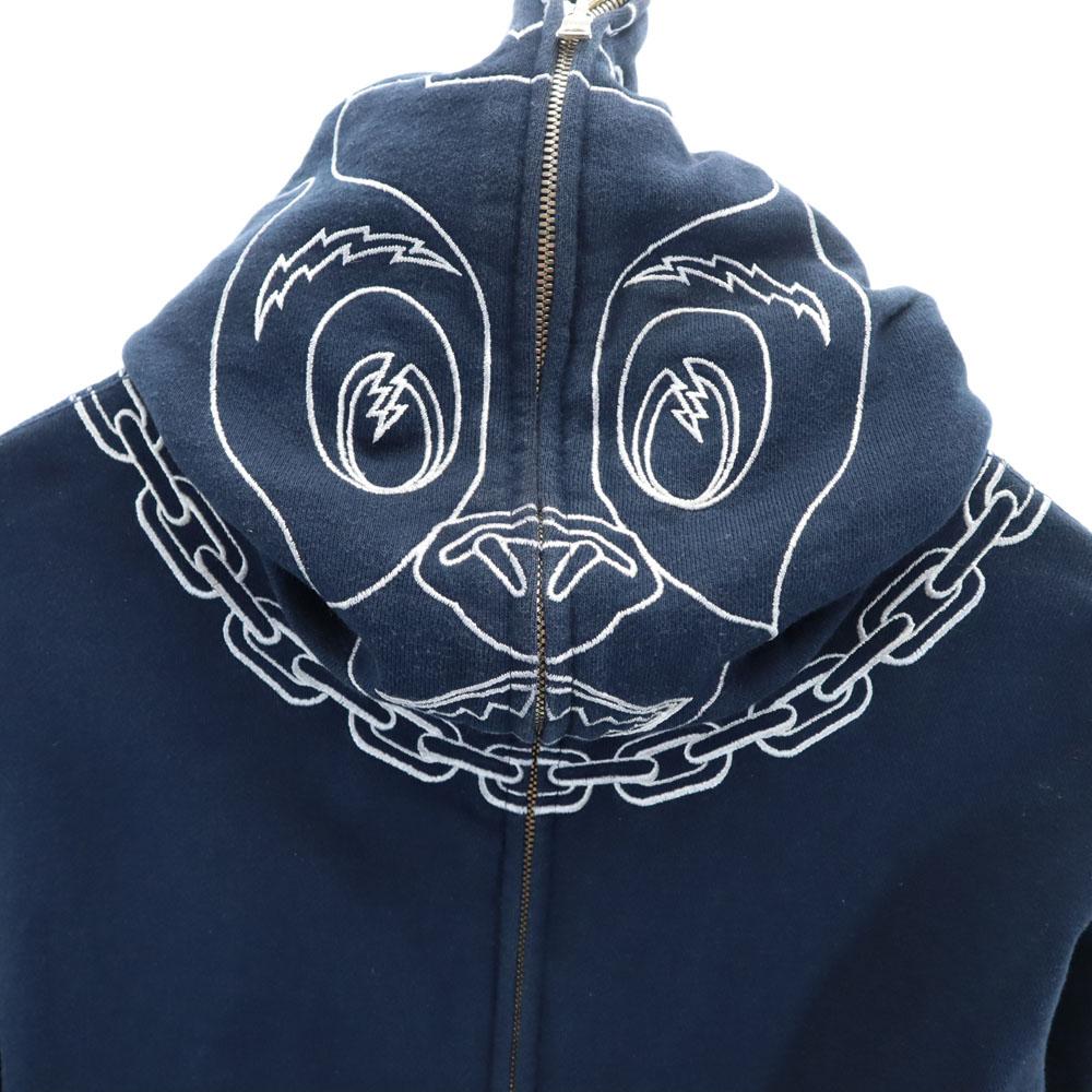 A Bathing Ape Сделано в Японии Свитшот с длинным рукавом Толстовка на молнии S Темно-синий Мужской Б/У