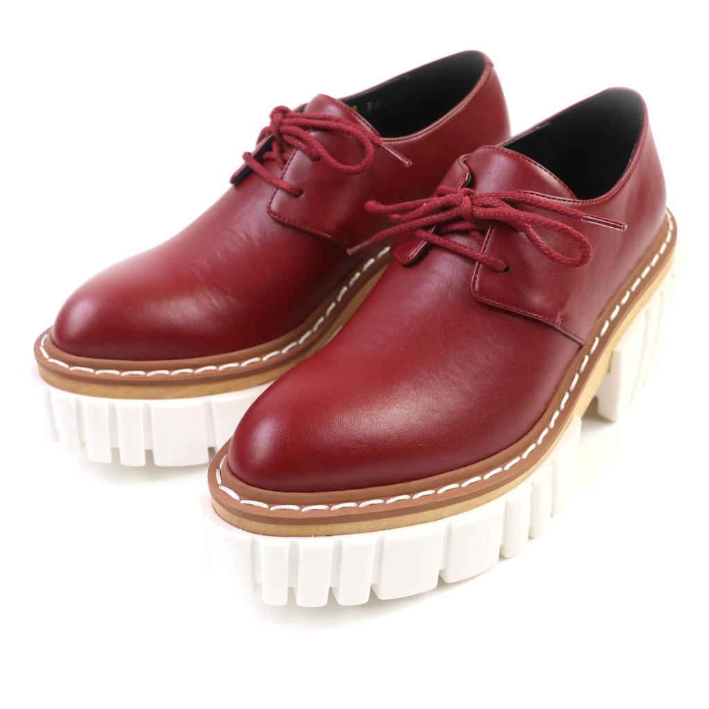 Отличные кожаные туфли Stella McCartney EMILIE LACEUP RUBY кожа Женские 36 800268 Б/у