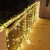 100LED Vine String Lights Waterproof Garden Fairy Light Artificial Ivy Garland for Outdoor Balcony Wedding Christmas Decor