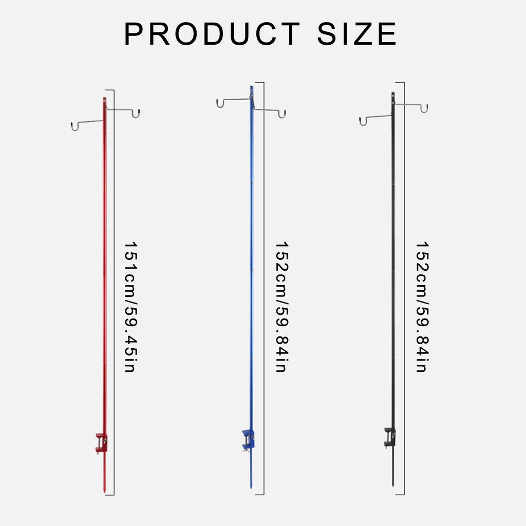 Складная настольная подставка для лампы для кемпинга с двойными крючками, держатель для уличного освещения из алюминиевого сплава, вешалка для лампы, прочная