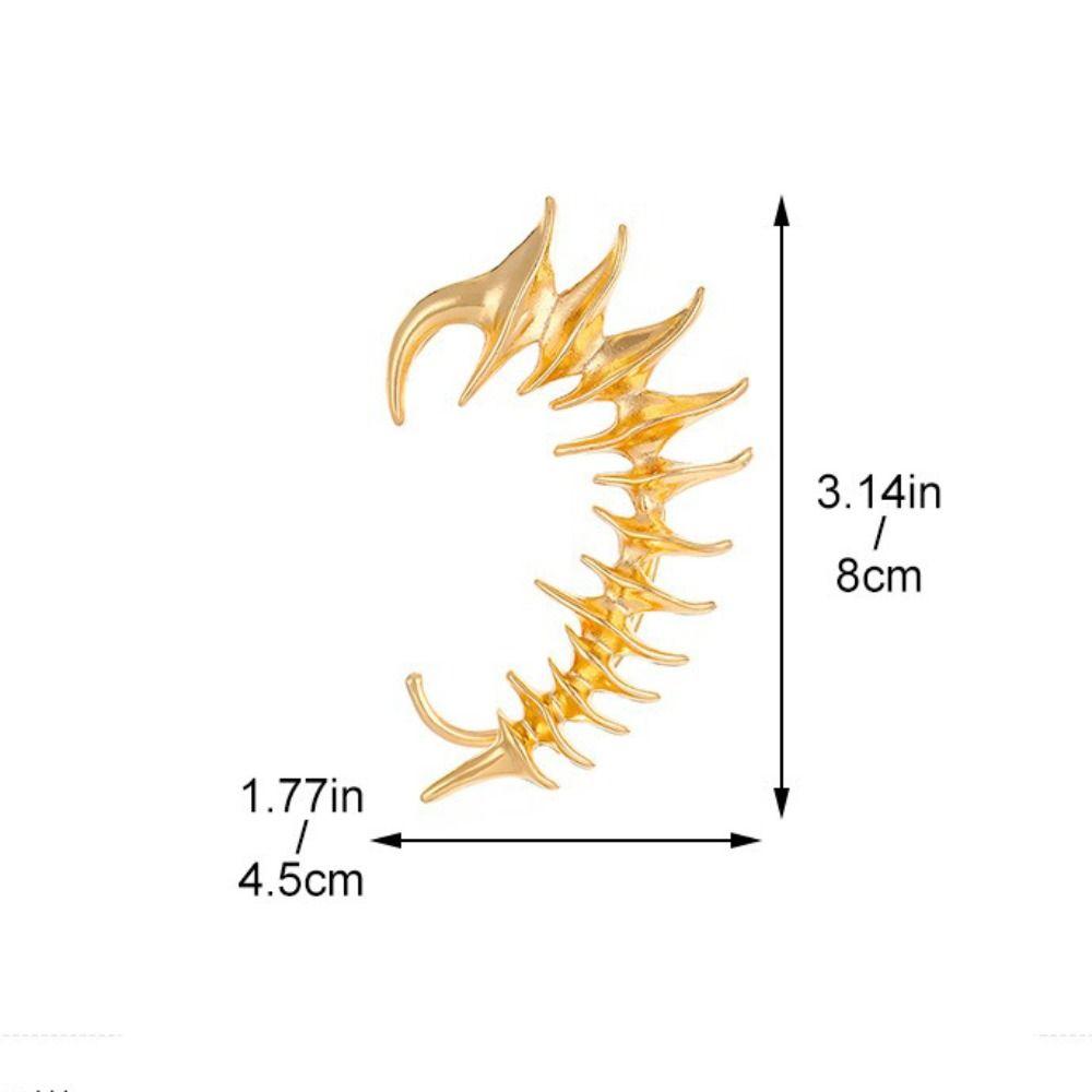 Металлический кафф для уха без прокола готический серьги модный клип для уха с шипами женский мужской