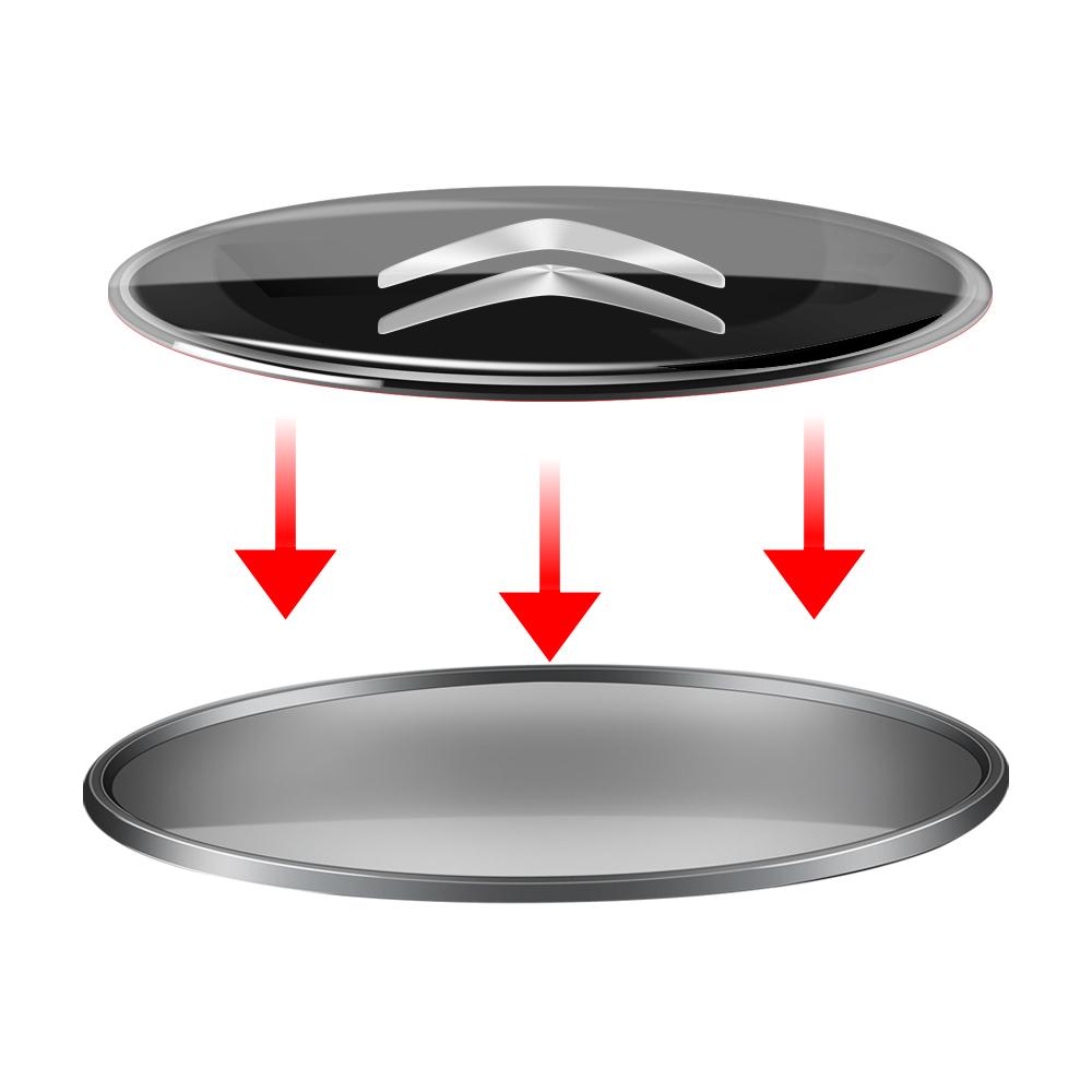 1pc Aluminum Oval Car Logo Trunk Hood Rear Lid Emblem Sticker Auto Styling Accessories For Citroen C1 C2 C-ELYSEE Grand Picasso ano123