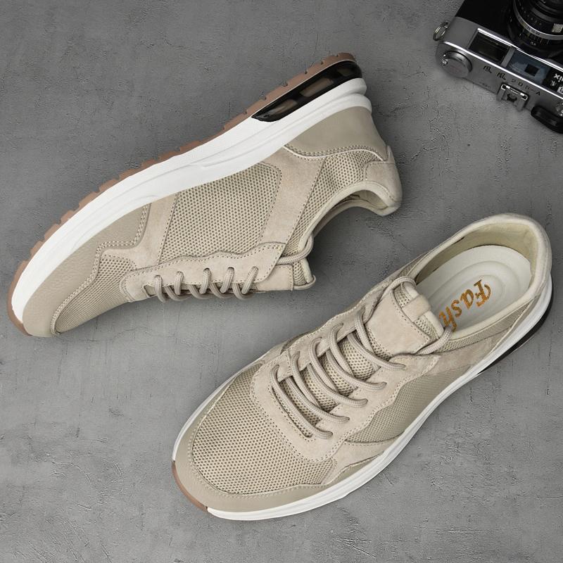 Модная мужская обувь из натуральной кожи, новые модные мужские кроссовки, удобная легкая повседневная обувь для прогулок на открытом воздухе, теннисная обувь для мужчин