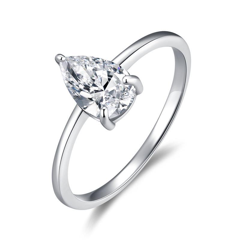 Кольцо Banyan Tree S925 Silver Moissanite Water Drop Ring - Изысканный легкий роскошный дизайн