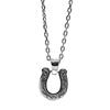 Lionheart Hawaiian Horseshoe Necklace, Surgical Stainless Steel, Silver, Pre-wrapped, with Custom Pouch, Men's