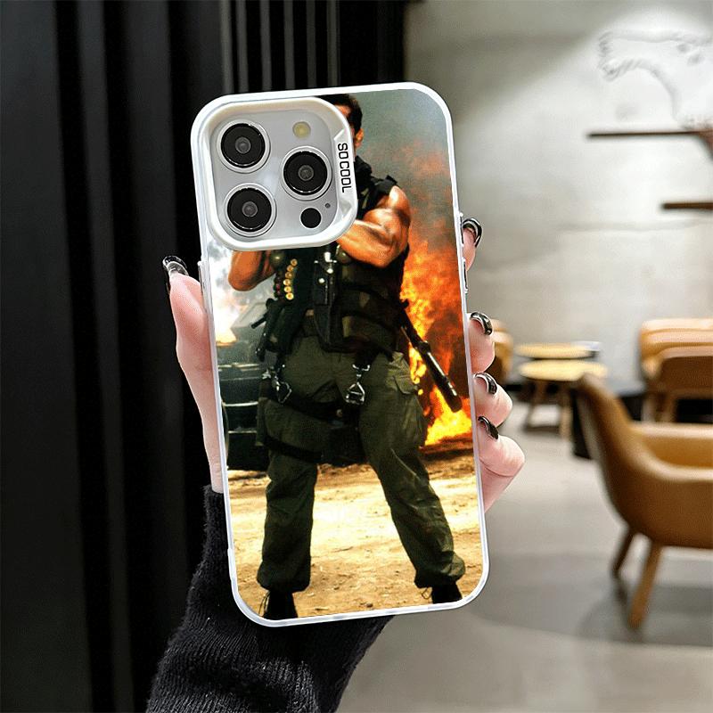 Terminator Arnold Schwarzenegger Soft Phone Case for iPhone 15 16 17 Pro Max 17Air 16E 14 Plus 13 12 Mini Shockproof Cover Back