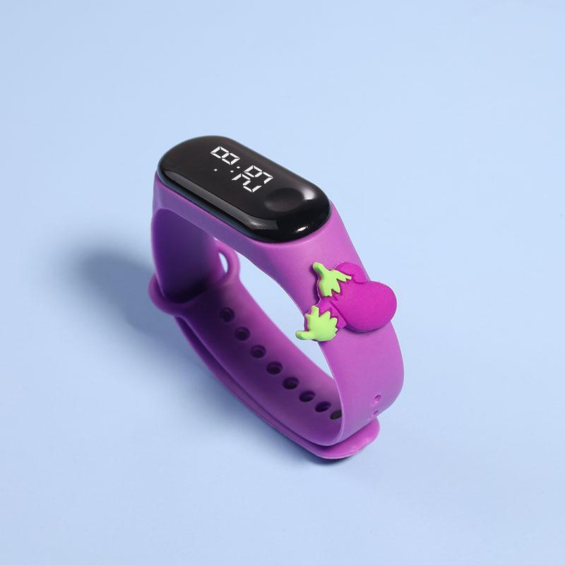 Vogue Fruits Doll Браслет Женские водонепроницаемые наручные часы Электронные повседневные спортивные модные часы для мальчиков и девочек со светодиодной подсветкой