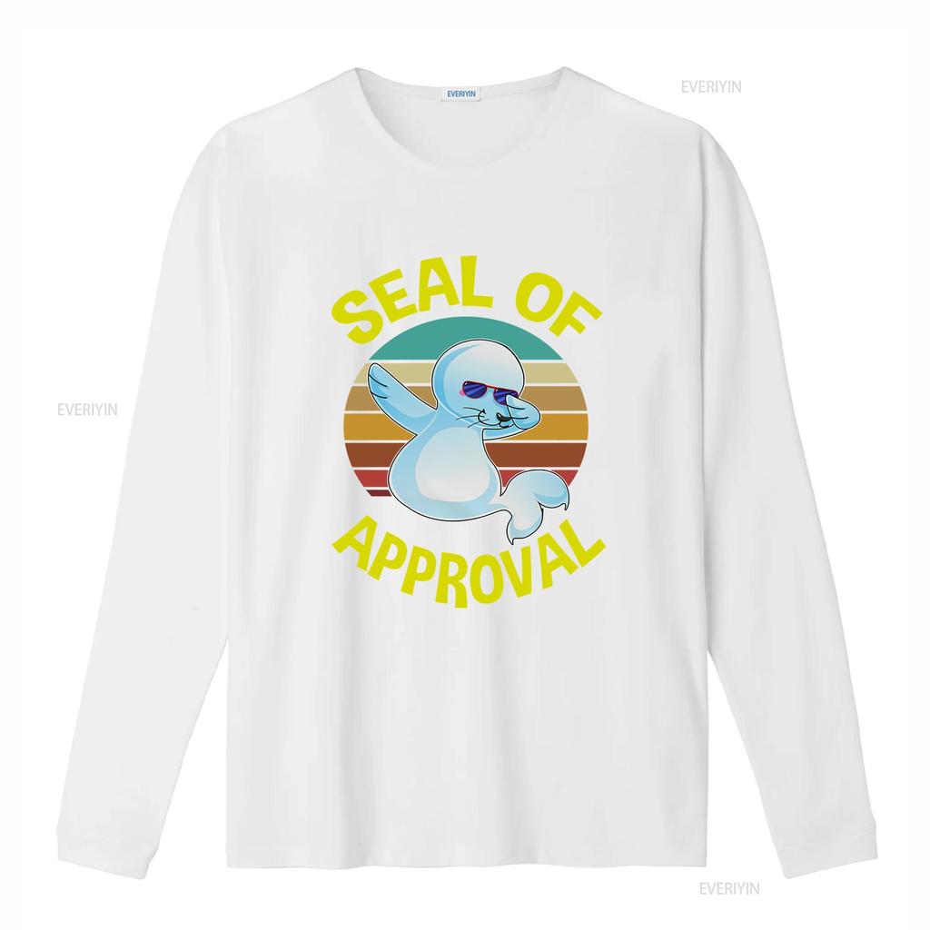 Seal Of Approval T Shirt Funny SweaT Lover s Puns Baby vintage Washed Comfortable Slightly Casual Soft graphic Unisex