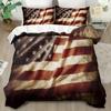 American Flag Pattern 3D Printed Duvet Cover Set Creative Retro Style Bedding Set Polyester Soft Comfortable Quilt Cover Set