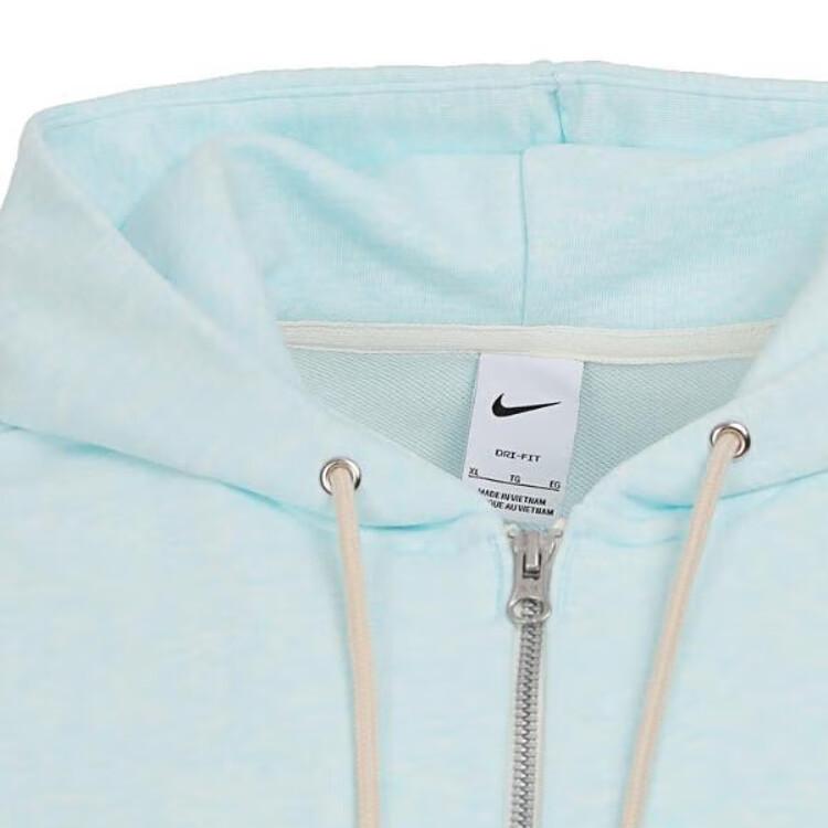 Nike Худи для баскетбола Dri-FIT Standard Issue быстросохнущая на молнии во всю длину Мужские куртки Блочная расцветка Ледниково-голубой/Слоновая кость FZ0223-474
