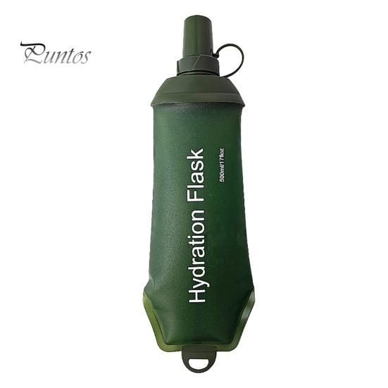 Flexible Water Flask TPU Collapsible Soft Bottle Food Grade BPA Free Leakproof Foldable Outdoor Sports Hydration