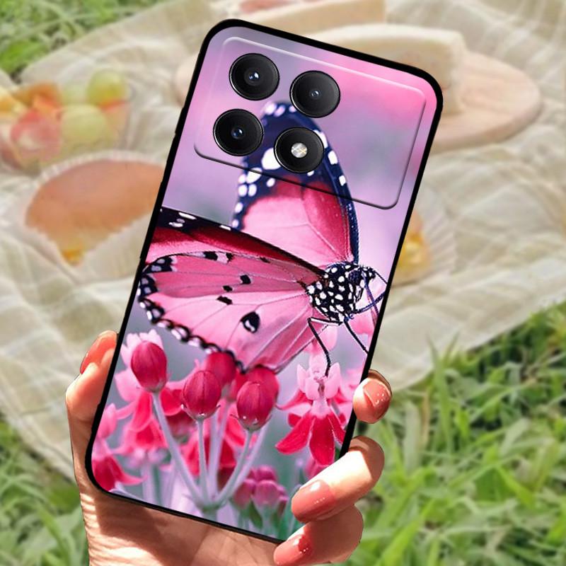 For Xiaomi Poco X6 Case Cover Poco X 6 X6 Pro 5G Silicone Soft Marble Black Bumper Funda Coque for Xiaomi Poco X6 Pro Protective