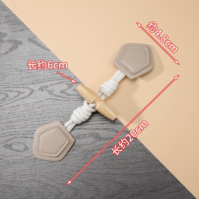 1 пара пуговиц-рожков для дафлкота, застежки для куртки, пуговицы-застежки с кожаной нашивкой, пуговицы для декора пальто, швейные аксессуары