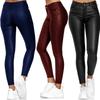 Styling Skinny Women Jeans High Waist Faux Leather Pants Outfit Leggings Chic Casual Girl Stretch Jeans Plus Size