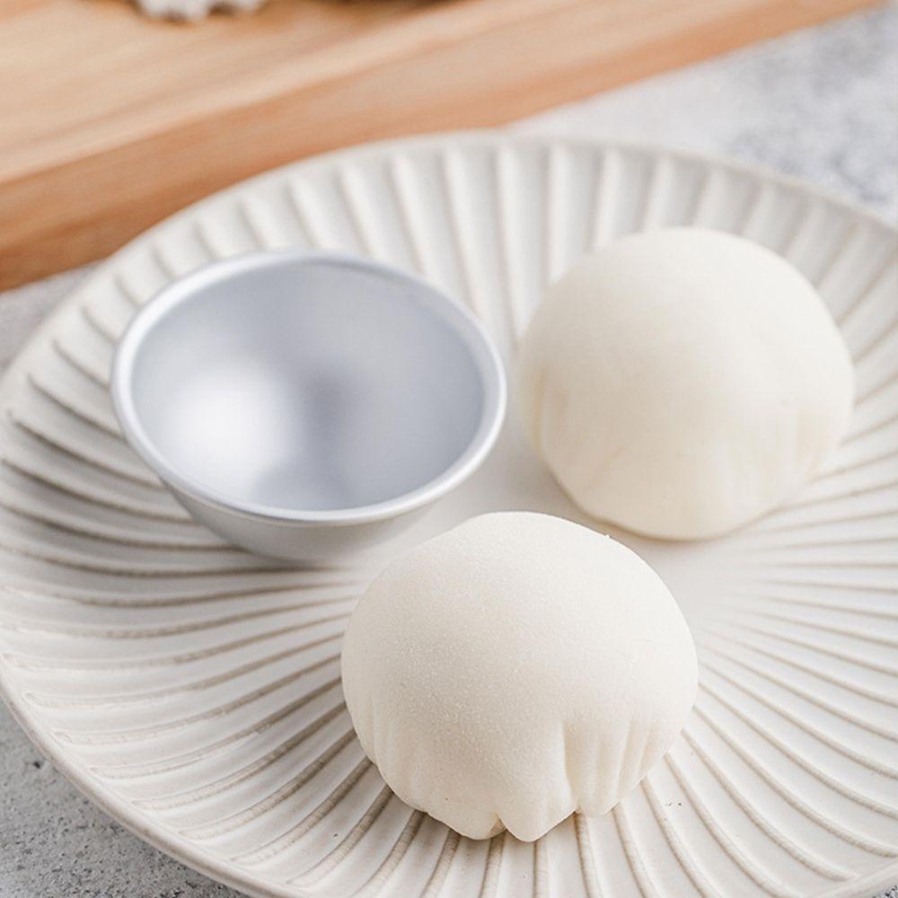 Practical Aluminium Alloy Cake Pastry Mould 3D Aluminum Ball Mochi Mold Snowball Half Round Daifuku Dessert Bomb Mold
