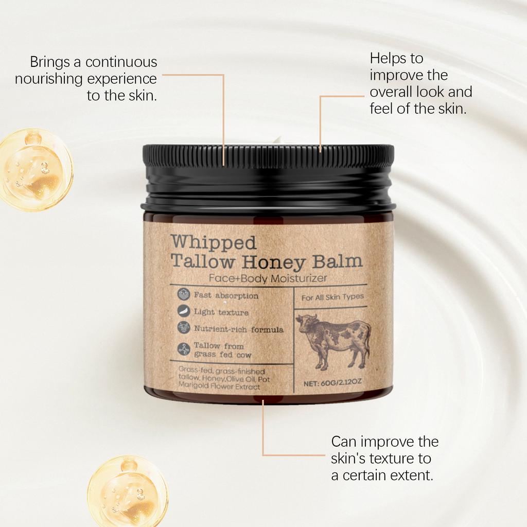 Tallow Skin Moisturizer Gentle Moisturizing Skin Care Moisturizing Softening Body Cream Organic Unscented Fast Absorbing Tallow Cream.