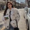 Winter New Fox Fur Imitation Coat Young Short Loose Leopard Print Fashion Plush Coat