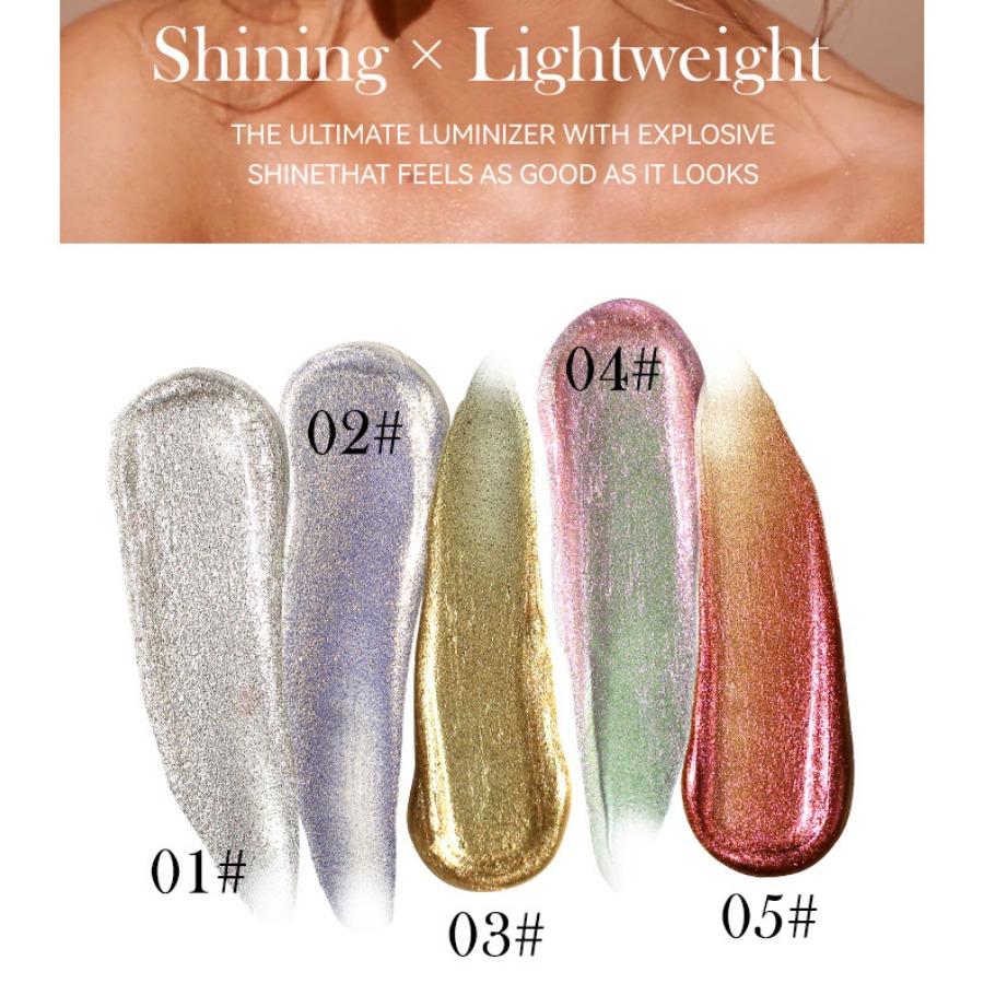 MLSMILE 5-цветная жидкая высокоглянцевая контурирующая жидкость, полнотелая высокоглянцевая осветляющая натуральная трехмерная перламутровая осветляющая жидкость