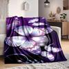 1Pc Purple Butterfly Dreams Blanket Soft And Comfortable Casual Warm Camping Travel Christmas Halloween Xmas Gift Em92848