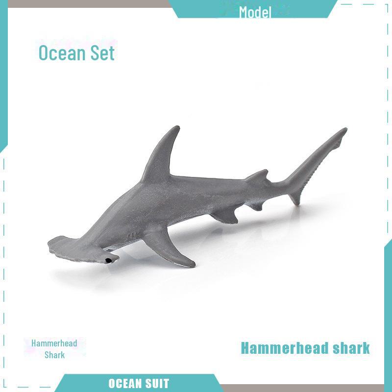Набор моделей морских животных: Акула, черепаха, дельфин, кит, пингвин, краб и существа морского дна