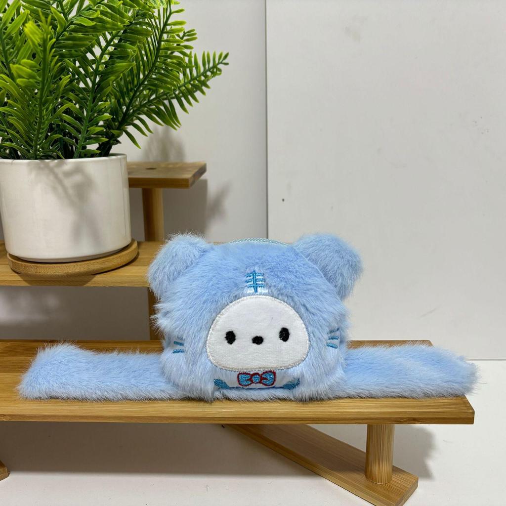 Capybara Plush Earphone Case & Coin Purse with Slap Bracelet - Backpack Pendant & Gift Idea