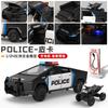 mghxj4 1: 24 Tesla Model Police Car Series Alloy Car Model Simulation Lighting Power High end Collection Ornament Toy Gift