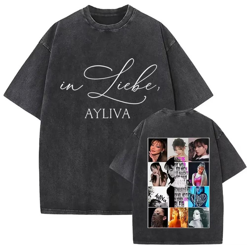 Singer Die Ayliva Tour Fans Merch T Shirts Unisex Music Album Hip Hop Short Sleeve Tshirt Cotton Trendy Streetwear Tshirt