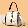 Fashionable Women's Handbag Retro Color Block Lock Small Bucket Crossbody Small Square Bag Casual Women's Shoulder Bag Commuting