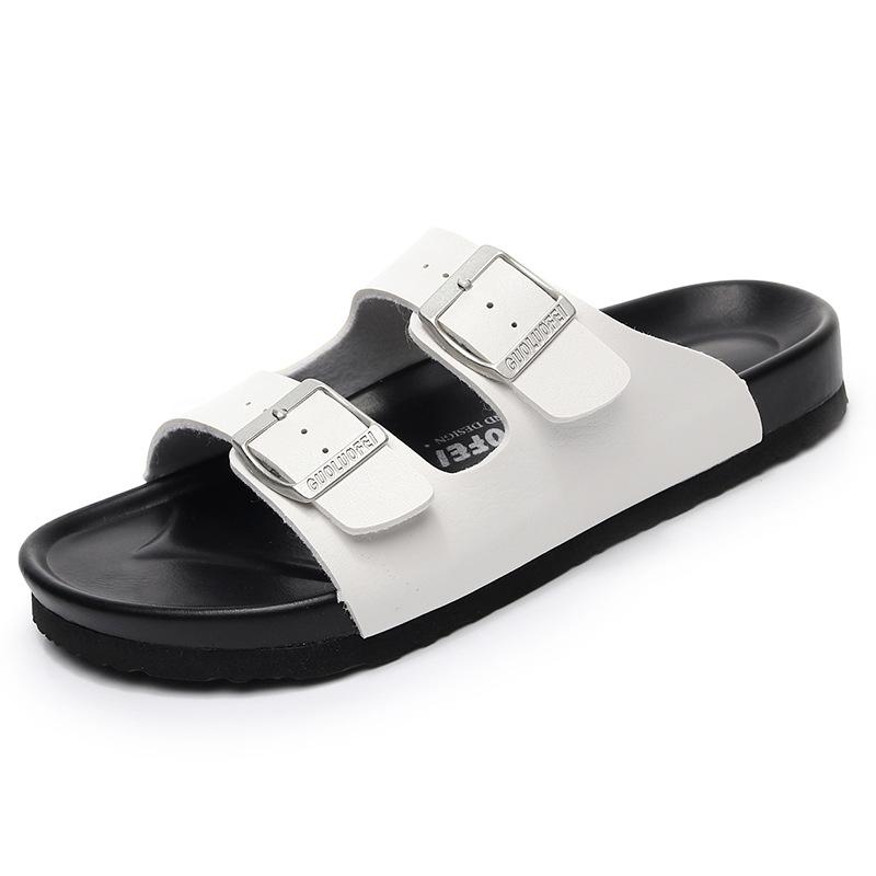 8 стильных женских тапочек 2024 года, пляжные сандалии на плоской подошве для отдыха, летние тапочки для пар, повседневные шлепанцы, женская обувь, большие размеры 35-45