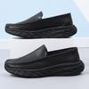 Men Loafers Platform Nurse Shoes  Casual Wide Soft White Leather Shoes for Father Large Size Orthopedic Shoes