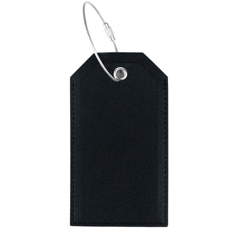 Women Men Luggage Tags for Suitcases Travel Accessories Fashion Solid Color PU Leather Suitcase Bag Label Tag Name ID Address