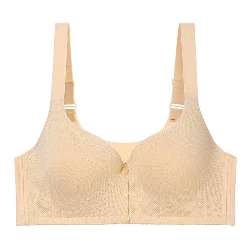 A-G Cup 36-52 Super Large Size Bra Leopard Print European and American Size Popular Steel Rim Vest Front Buckle Underwear