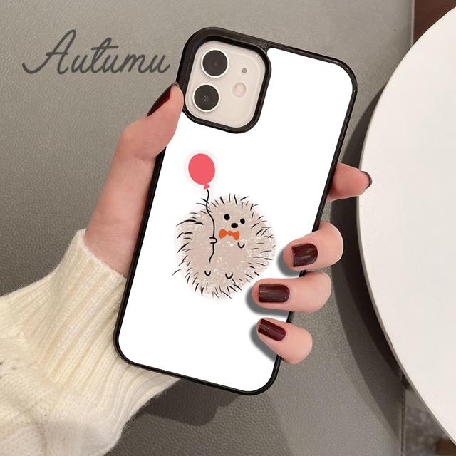 Hedgehog and Balloon Phone Case for iPhone 17 Air 15 16 16e 11 12 13 14 Pro Max Plus coque Fundas Shell