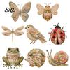 Family Activity Bundles Garden Animal Patchwork DIY Kit, Floral Fabric Sewing Cute Craft Supplies Butterfly Bird Crafting Kit for Adults, Home