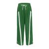 Women's Baggy Wide Leg Pants Casual Drawstring Elastic Waisted Contrast Color Workout  Track Pants