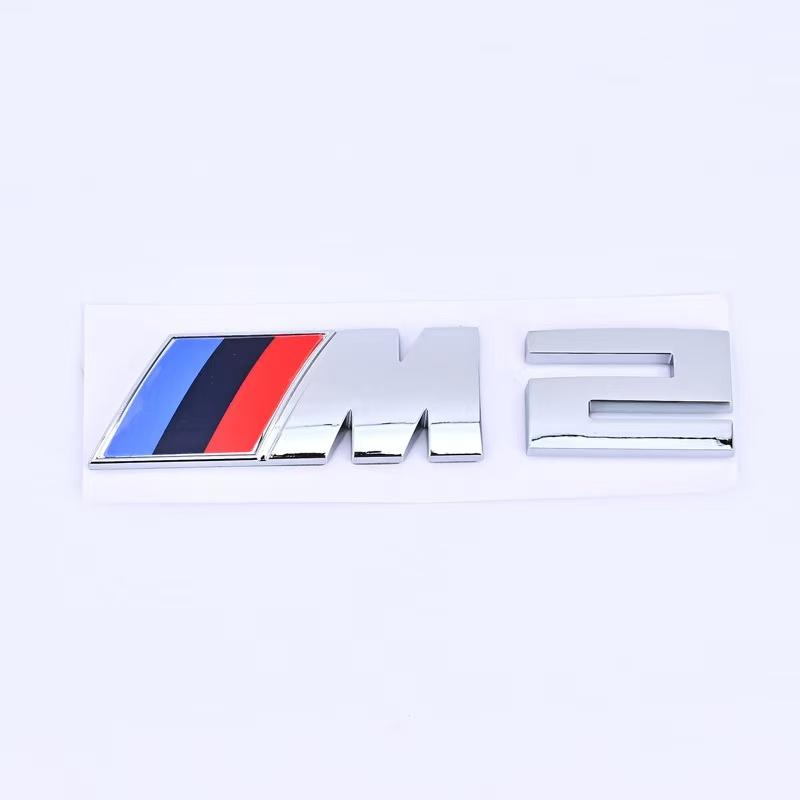 Suitable for BMW Group M standard M1 M2 M3 M4 M5 M6 M7 trunk tail standard ABS logo sticker modified silver/black.