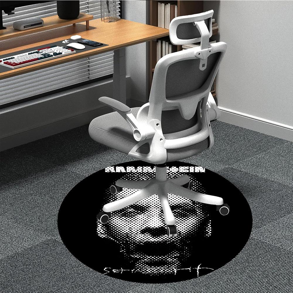 1 шт. Круглый коврик для офиса Rammstein, Нескользящий, Мягкий и прочный офисный коврик для декора интерьера, Идеально подходит для офиса yy250915040