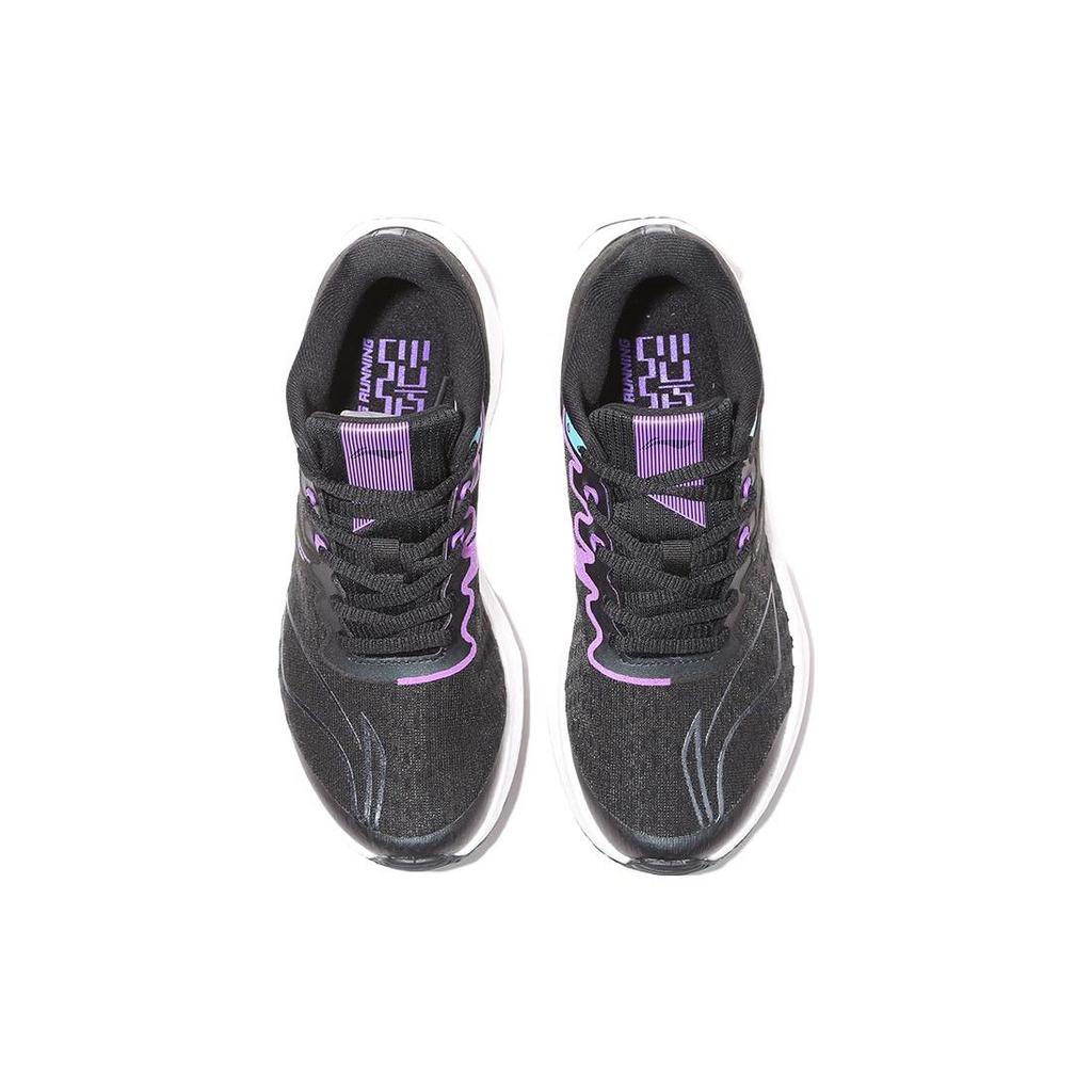 Li-Ning Non-Slip Wear-Resistant Breathable Low-Top Running Shoes Women Sneakers Black ARHS036-2