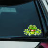 DS11# 15x9cm Funny Frog Car Sticker Cute Decal For Car Truck Van SUV Window Wall Cup Laptop Motorcycle Car Accessories