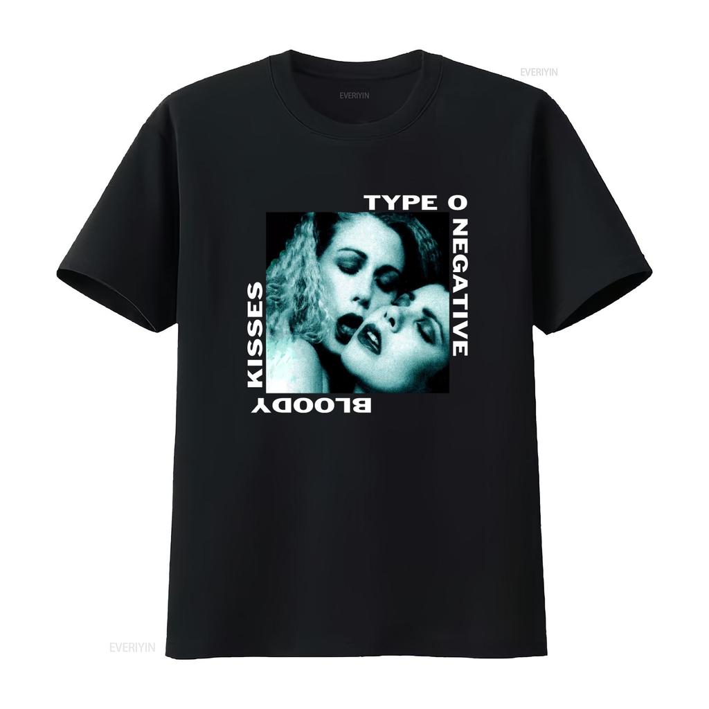 Тип O Negative 1993 Bloody Kisses Ретро Группа Тур Футболка Черный Принт S 2345Xl винтаж Стиранная Повседневная Слегка Дышащая