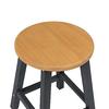 Takasho Mariewood Stool Noir, Natural Eucalyptus MWF, Flower Stand, Garden Chair, Garden Table, Durable Eucalyptus Wood (MWF-26CCG)